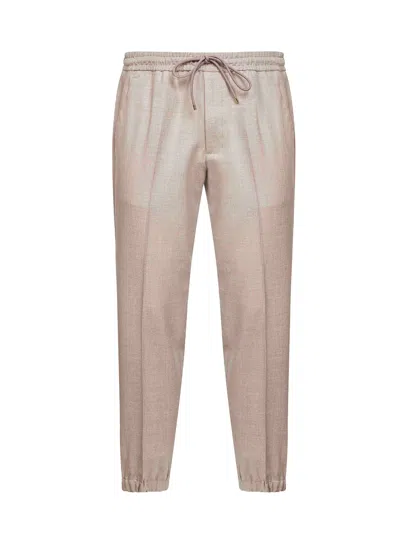 D 4.0 Beige Loro Piana Stretch Flannel Montecarlo Trousers In Neutral