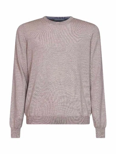 D 4.0 Beige Virgin Wool Knit Crewneck Sweater In Neutral