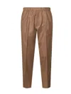 D 4.0 Beige Virgin Wool Tokyo Trousers In Brown