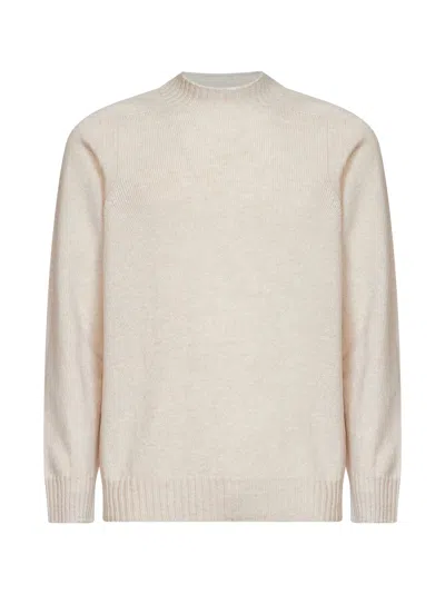 D 4.0 Beige Wool Knit Turtleneck Sweater