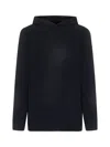 D 4.0 Black Super Geelong Wool Hoodie In Black