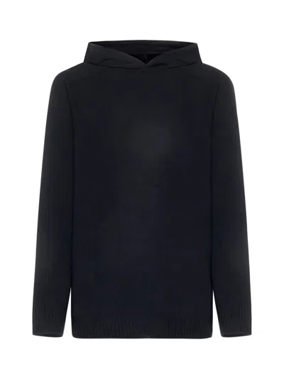 D 4.0 Black Super Geelong Wool Hoodie