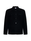 D 4.0 Blue Virgin Wool Knit Jacket In Black