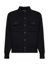 D 4.0 Black Virgin Wool Knit Jacket In Black