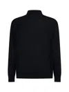 D 4.0 Black Virgin Wool Knit Polo Shirt In Black