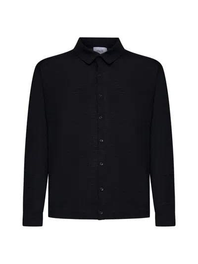 D 4.0 Black Virgin Wool Knit Shirt In Multi