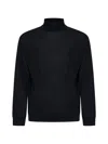 D 4.0 Black Virgin Wool Mock Neck Sweater In Gray