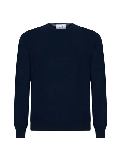 D 4.0 BLUE CASHMERE CREWNECK SWEATER