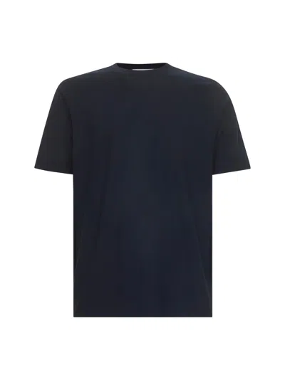 D 4.0 BLUE COTTON JERSEY CREWNECK T-SHIRT