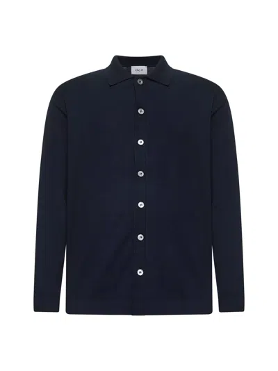 D 4.0 Blue Cotton Knit Shirt