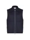 D 4.0 Blue Double Wool Vest In Blue