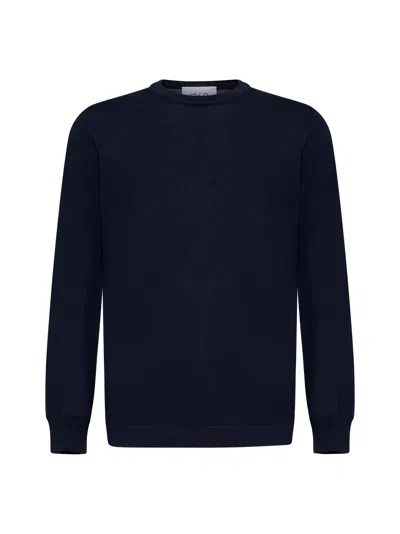 D 4.0 Blue Merino Wool Athleisure Crewneck