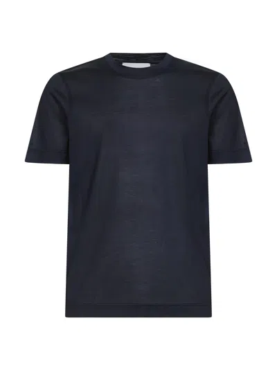 D 4.0 Blue Silk Jersey Crewneck T-shirt