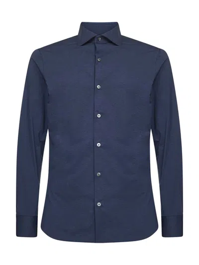 D 4.0 Blue Stretch Jersey Shirt