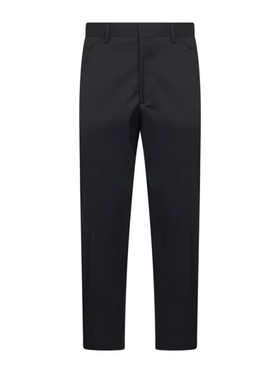 D 4.0 Blue Stretch Wool Blend Cooper T1.7 Trousers In Black