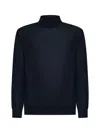 D 4.0 Blue Virgin Wool Mock Neck Sweater