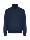 D 4.0 Blue Virgin Wool Turtleneck Sweater In Blue