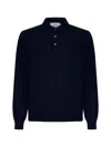 D 4.0 Blue Virgin Wool, Viscose And Cashmere Polo Shirt