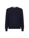 D 4.0 Blue Wool And Cashmere Blend Crewneck Sweater In Blue