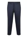 D 4.0 Blue Wool And Cashmere Flannel Tiberio Trousers In Blue
