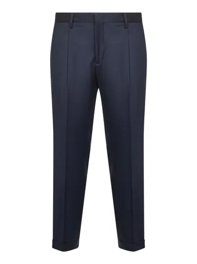 D 4.0 Blue Wool And Cashmere Flannel Tiberio Trousers