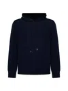 D 4.0 Blue Wool Hoodie In Blue