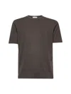 D 4.0 Brown Cotton Knit T-shirt In Gray