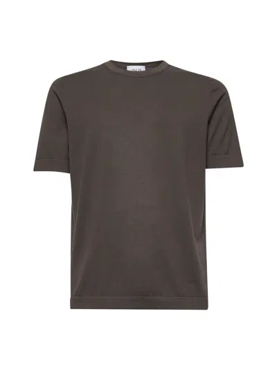 D 4.0 Brown Cotton Knit T-shirt