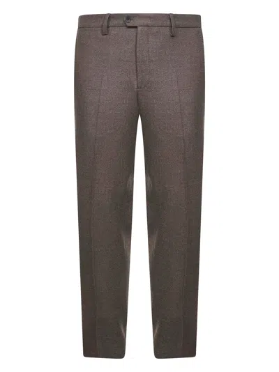 D 4.0 Brown Loro Piana Stretch Flannel Montaigne Trousers