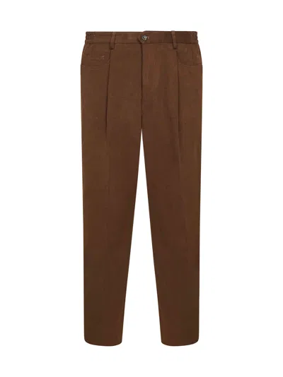 D 4.0 Brown Stretch Moleskin Bricklane Trousers