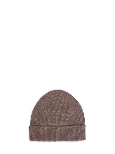 D 4.0 Brown Virgin Wool Knit Beanie