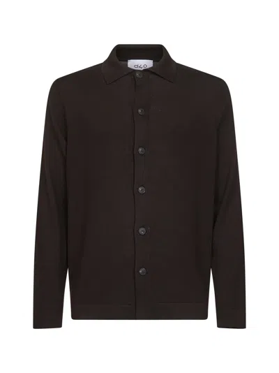 D 4.0 Brown Virgin Wool Knit Shirt