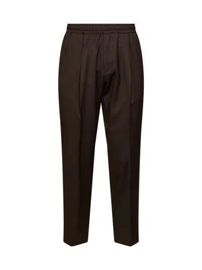 D 4.0 Brown Virgin Wool Tokio Tapered Trousers