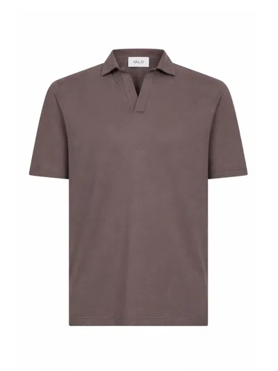 D 4.0 Cotton Jersey Polo Shirt In Yellow