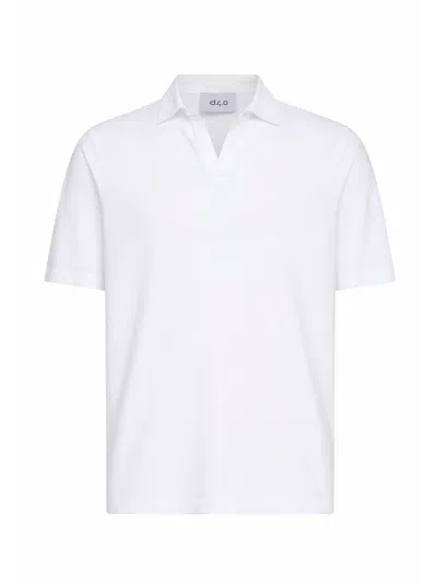 D 4.0 Cotton Jersey Polo Shirt In White