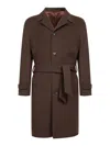 D 4.0 Dark Brown Loro Piana Black Sheep Wool Coat In White