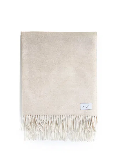 D 4.0 Fringed Cashmere-silk Scarf In White