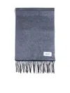 D 4.0 Gray And Light Blue Scarf With Fringes In Gray