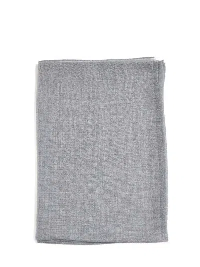 D 4.0 Grey Cashmere Scarf In Gray