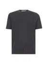 D 4.0 Grey Cotton Jersey Crewneck T-shirt In Grey