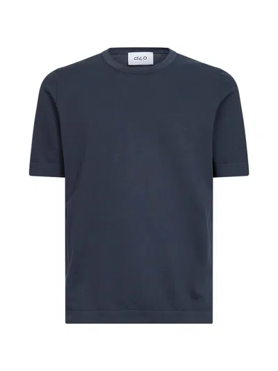 D 4.0 Grey Cotton Knit Crewneck Sweater In Gray