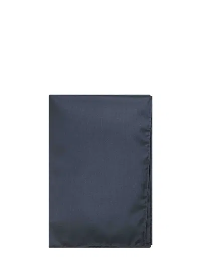 D 4.0 Grey Fabric Scarf In Blue