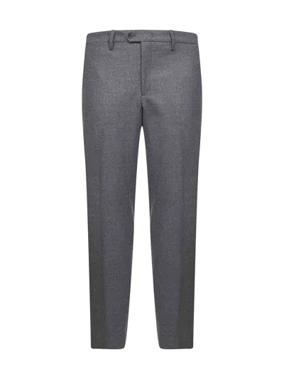D 4.0 Grey Loro Piana Stretch Flannel Montaigne Trousers In Gray