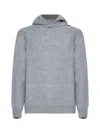 D 4.0 Grey Super Geelong Wool Hoodie In Gray