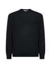 D 4.0 Grey Virgin Wool Crewneck Sweater In Black