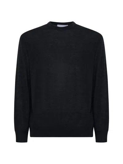D 4.0 Grey Virgin Wool Crewneck Sweater In Blue