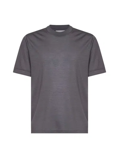 D 4.0 Grey Virgin Wool Jersey T-shirt In Gray