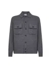 D 4.0 Grey Virgin Wool Knit Jacket In Gray