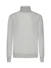 D 4.0 Grey Virgin Wool Turtleneck Sweater In Blue