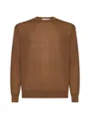 D 4.0 Hazelnut Brown Virgin Wool Crewneck Sweater In Brown